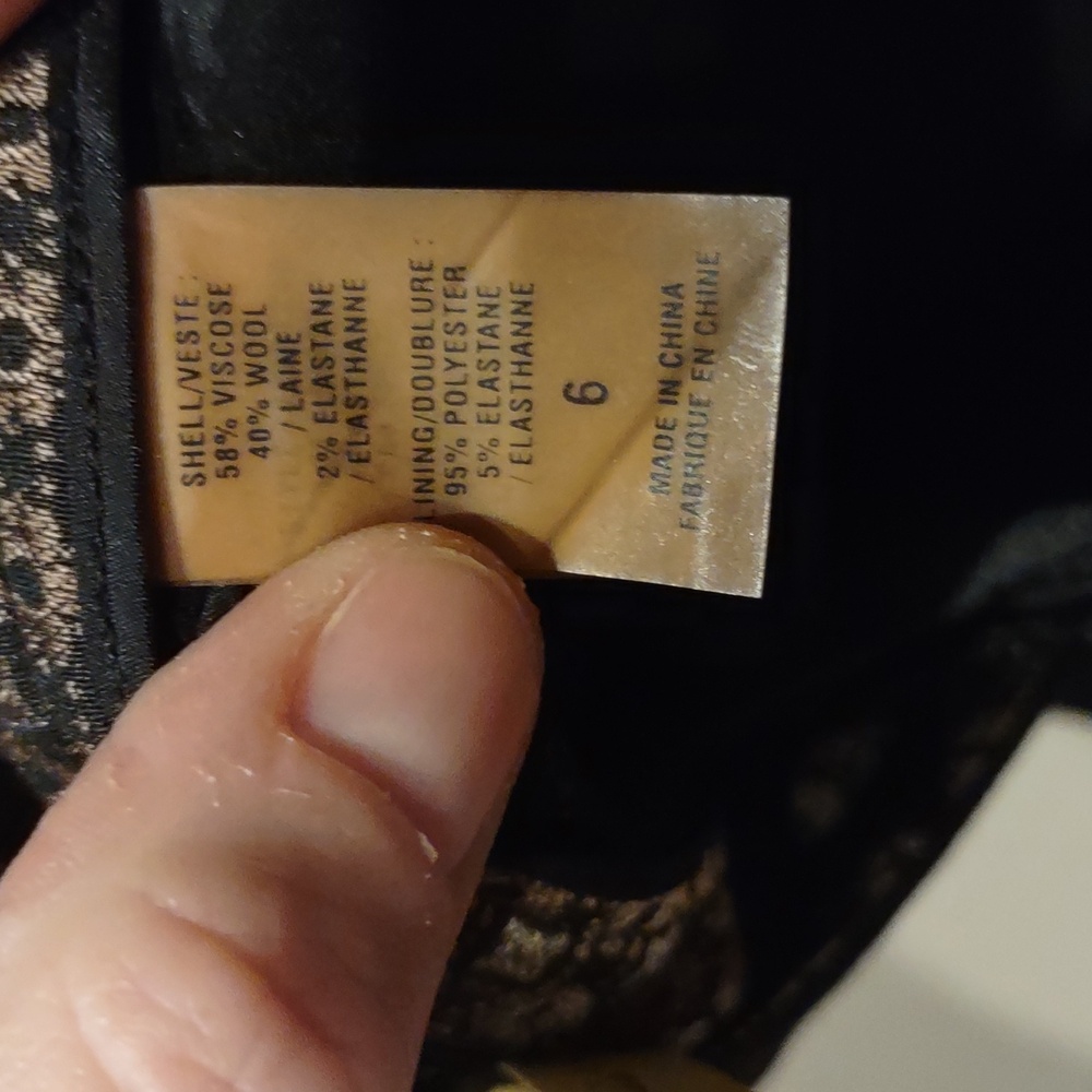 Elie Tahari Black And Brown Pinstripe Pants, 6 - Picture 5 of 12